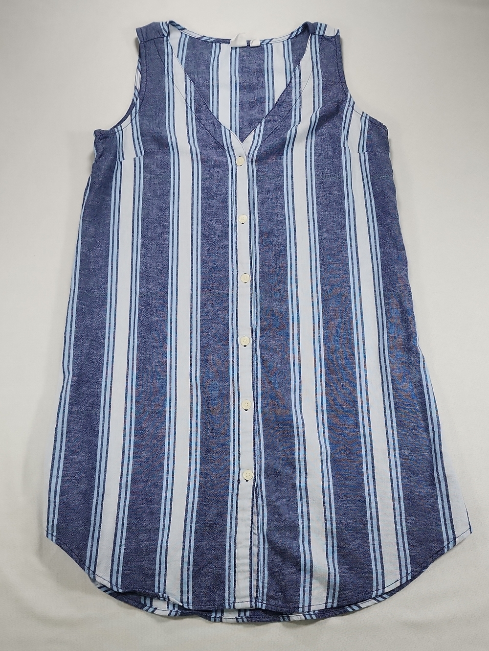 GAP Navy and Light Blue Striped Sleeveless Top